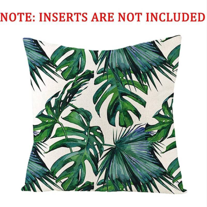 Green Garden Outdoor Cushion Covers Set With Linen Fabric For Patio Lounge Decor