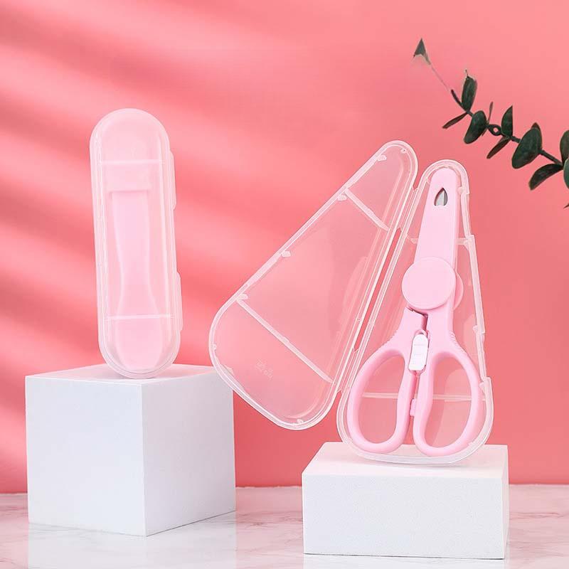 Stainless Steel  Portable Babies Hand Tools ABS Handle Children's Complementary Scissors Kitchen Student Paper Cuttings Tools School Office Stationery