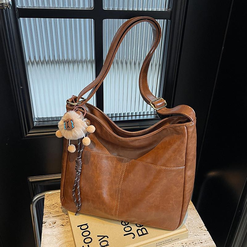 IELGY Retro Large-Capacity Bag Autumn Winter Commuter Shoulder Cross-Body Fashion Tote Bag