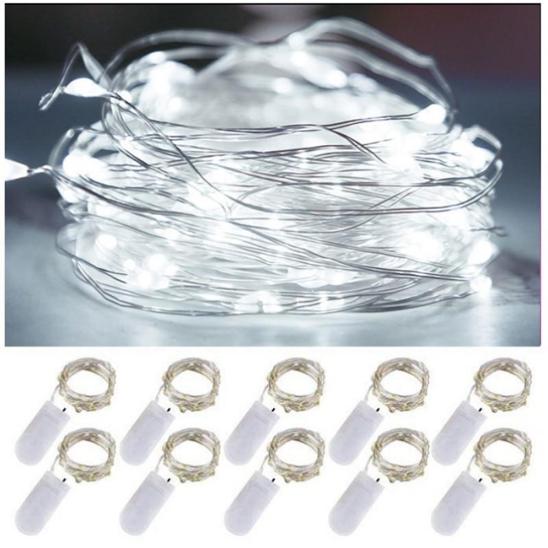 5Pcs 10Pcs LED String Lights Waterproof Led Copper Wire Fairy Lights Battery Operated Wedding Party Christmas Decoration Lights