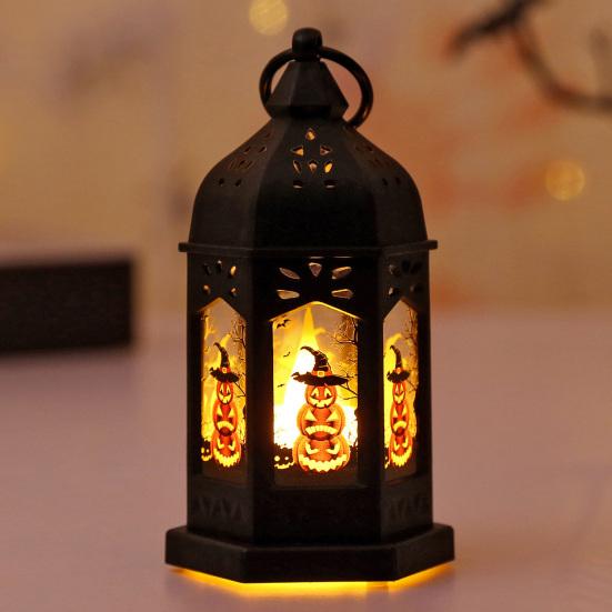 Halloween Kerze Laterne Dekoration Batterie Betrieben Mini Schloss Flamme LED Licht Rauchfreien