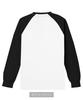 IMPROMES Casual SIDEWAYSTANCE Men's Long Sleeve Raglan T-Shirt In Sumikuro and White