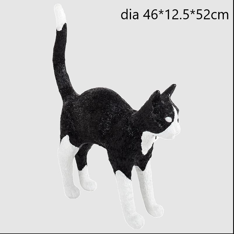 

Смоляные настольные лампы в виде кошек, скандинавская прикроватная лампа для спальни, настольная лампа в виде животного, светодиодные светильники, искусство, домашний декор, освещение, светильник