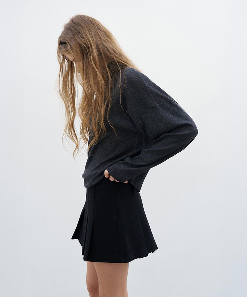 VEM.VER Pleated Mini Skirt_Black