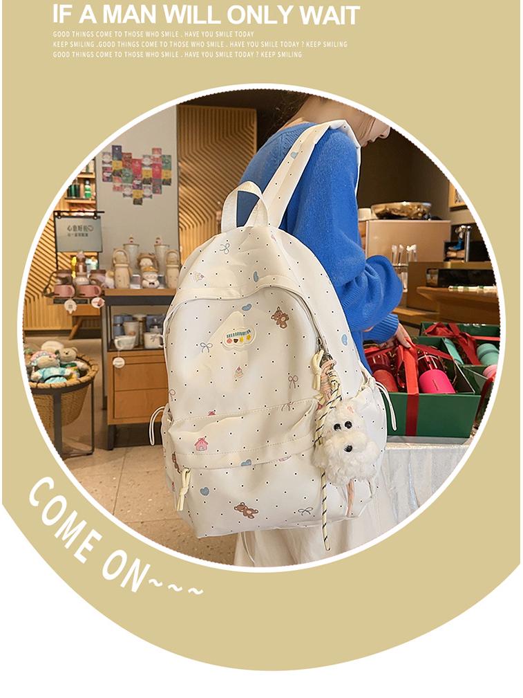 Sweet Girl Double Shoulder Backpack for Students - Cute, Large Capacity, Niche Design