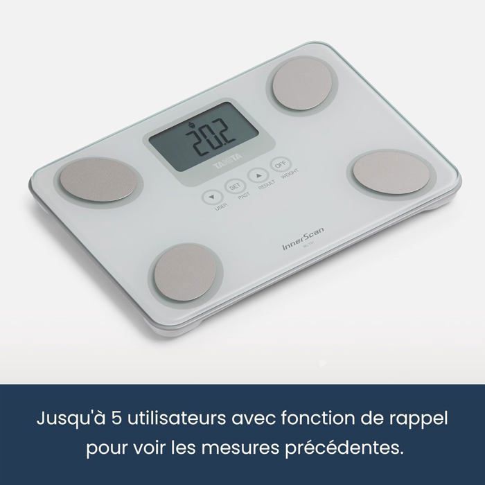 Balance d'analyse de la composition corporelle - tanita - bc-731 - 150 kg - format voyage, compacte et légère - blanc