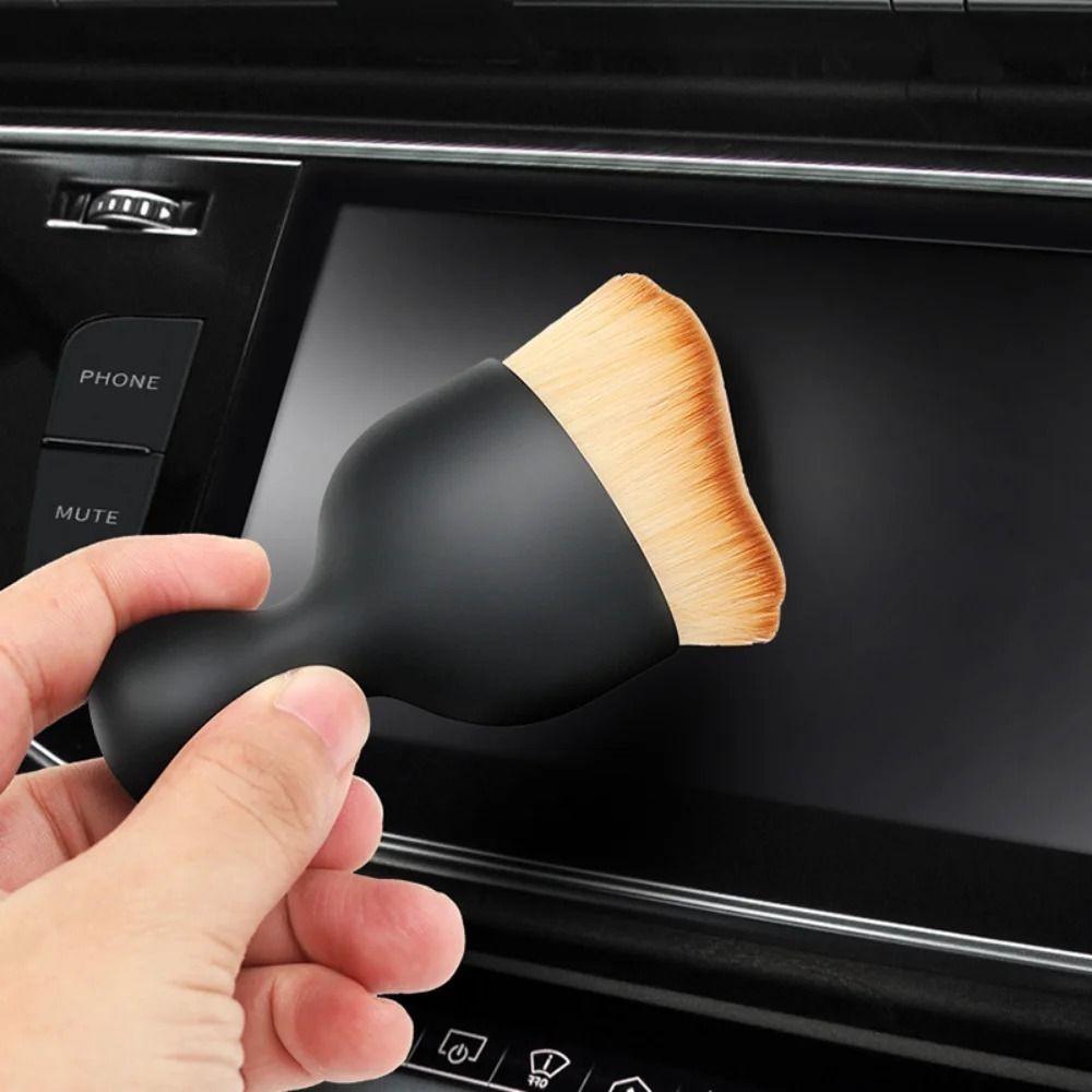 Portable Interior Cleaning Brush Cleaning Tool Nylon Brush Dust Removal Brush Lightweight Easy To Use Auto Interior Dust Brush