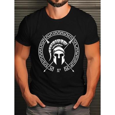 Taglie Europee Stile Estivo Stampata Trendy Casual Manica Corta T-Shirt da Uomo, Top Versatile Comodo per Uomo, T-Shirt Casual