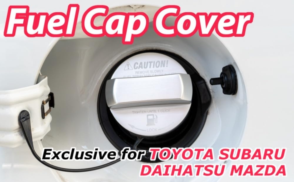 Brightonnet Aluminum Fuel Filler Cap for and Subaru Cover, Silver, BC-FUCAPT-SL, Toyota, Daihatsu, Mazda,