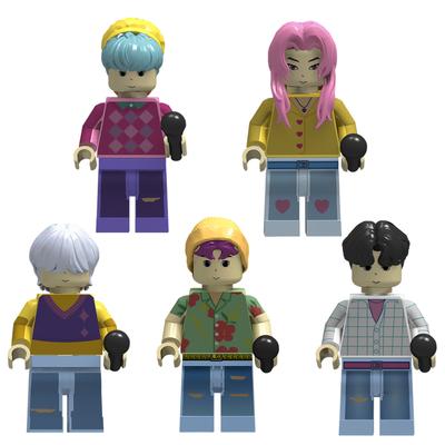 1PCS-5PCS KPOP Demon Hunters Building Blocks Mini Compatible Assemble Puzzle Model Bricks Action Figures Toy Kids Birthday Gifts