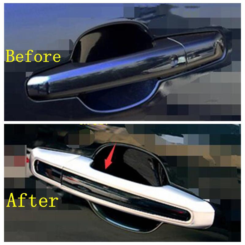 Car Door Handle Frame Molding Decoration Protection Cover Trim For Jaguar XF 2016 - ABS Matte / Chrome Accessories Exterior