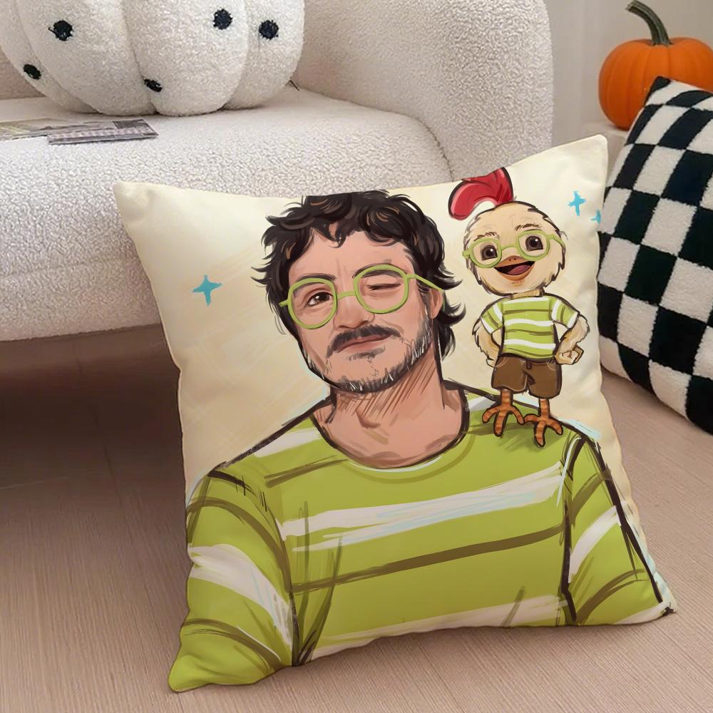 Hot Actor P-Pedro Pascal Cushion Cover Linen Pillow Case Soft Breathable Protective Couch Room Decoration