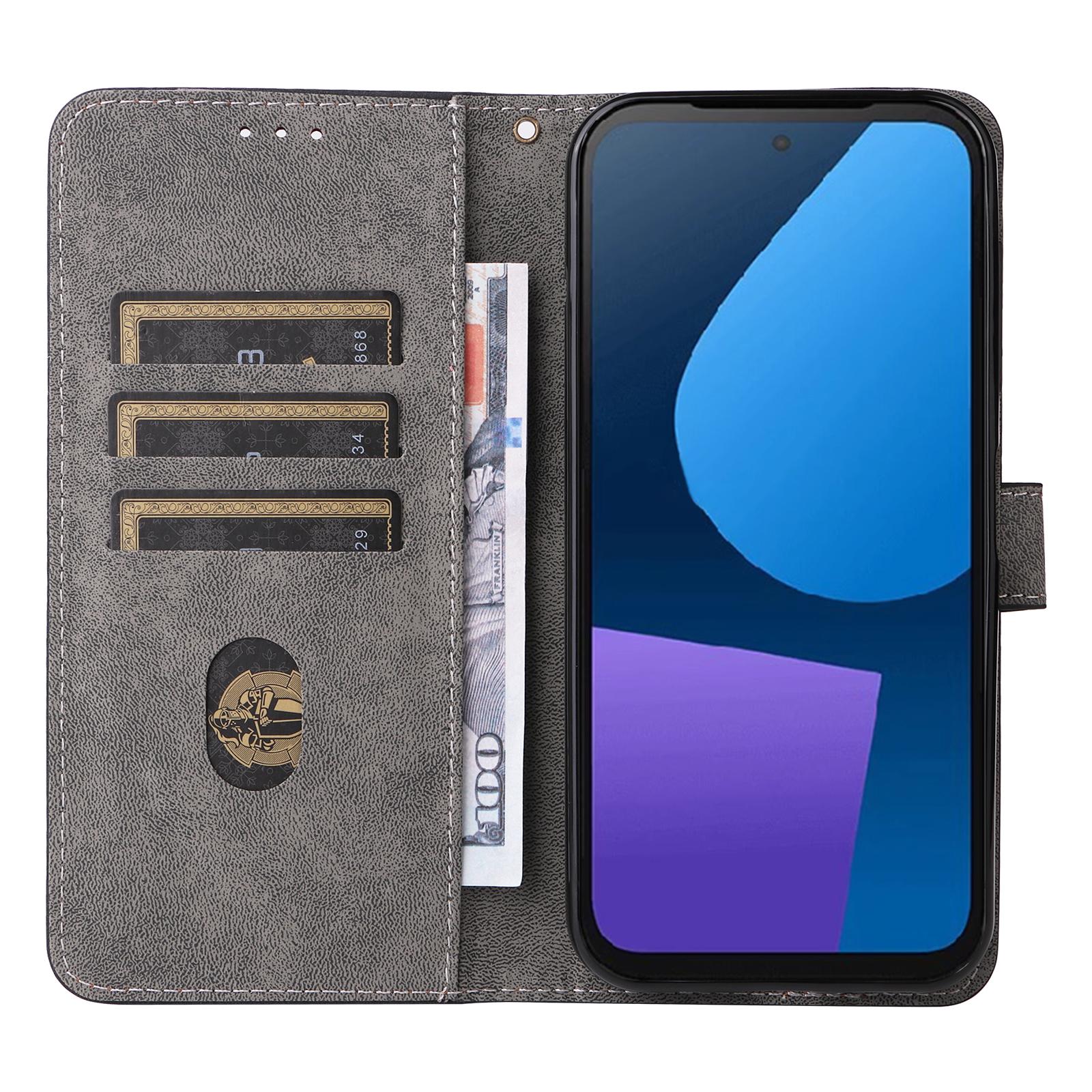 

For Fairphone 5 Phone Case RFID Blocking Stand Phone Wallet Cover with Strap Black