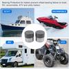 Wheel Bearing Buddy 1.98 Inch Bearing Protectors Chrome 2Pcs With Protective Bras For Trailer Boat