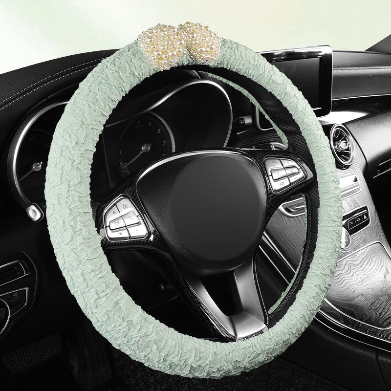 2025 New Arrival Pearl Car Steering Wheel Cover Universal Grip Cover Suitable for Four Seasons Women