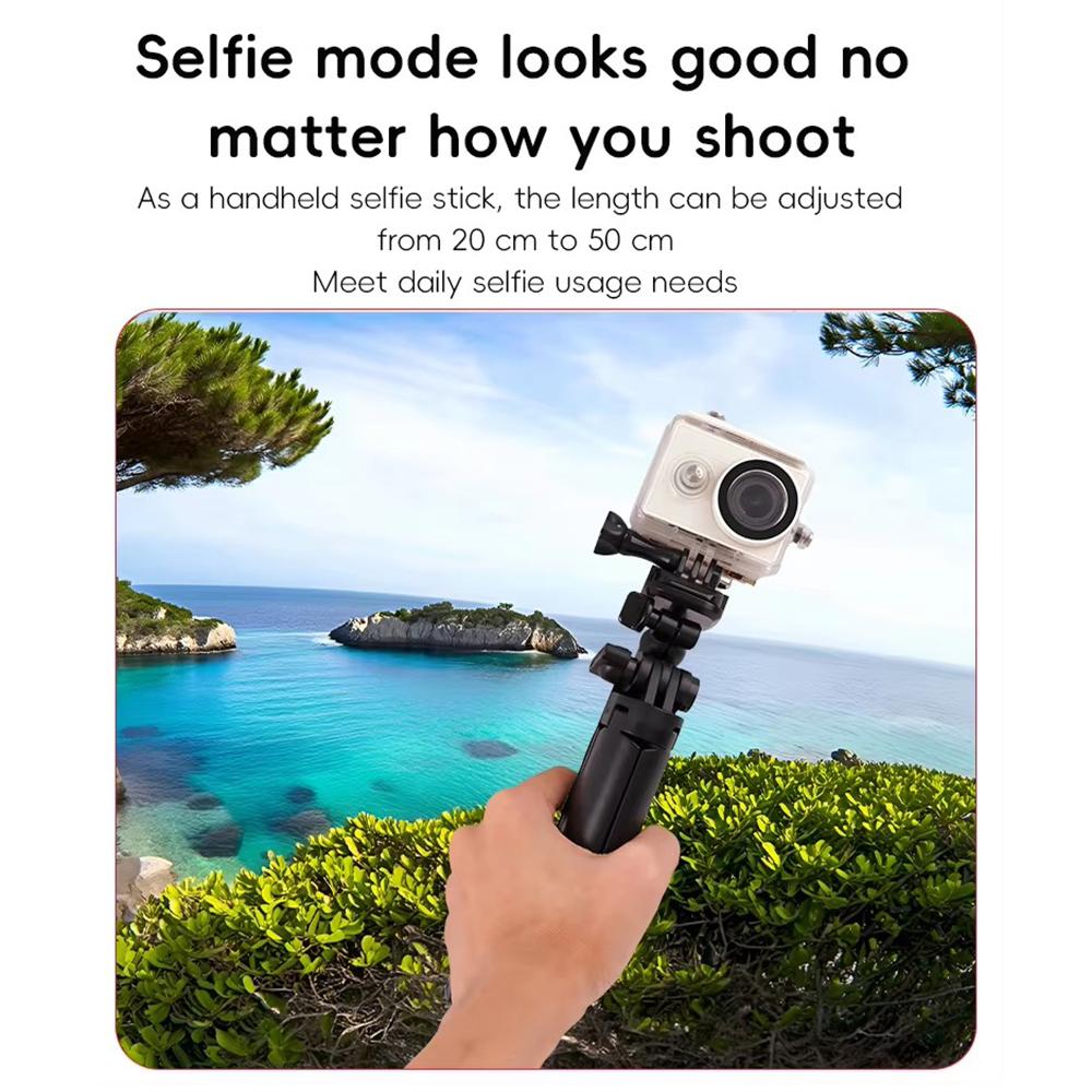 C062 Folding Selfie Stick Tripod Action Camera Three-Way Adjustable Arm Phone Live Streaming Bracket