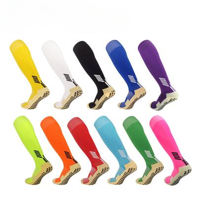 Meias de Futebol Masculinas Tubo Longo Meias com Pontos de Borracha Base de Toalha Espessadas Antiderrapantes Meias Esportivas Absorventes de Suor Meias Infantis de Tubo Alto