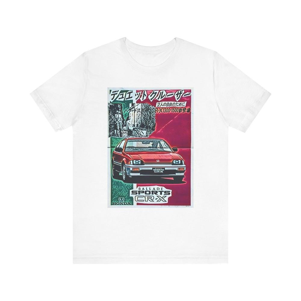 

Ballade Sports Retro Car Graphic Tee - Classic Honda CRX Design, Auto Gift Shirt 4XL