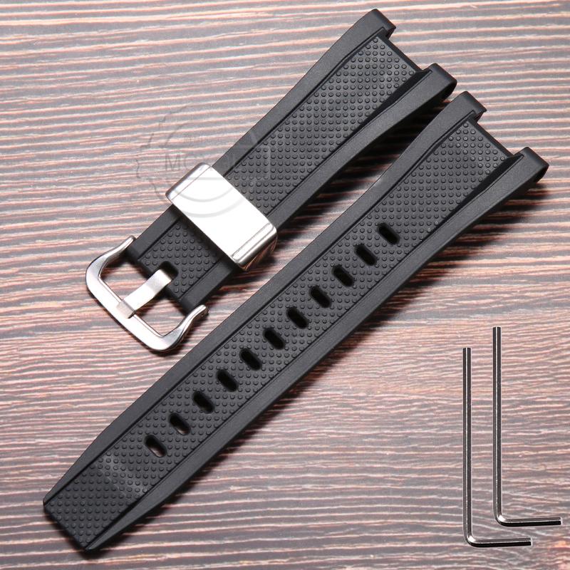 Resin Strap Watch Accessories for Casio GST-210 GST-S130 S110 S100 W130L W100 W110 Men's Waterproof Band Stainless Steel Loop