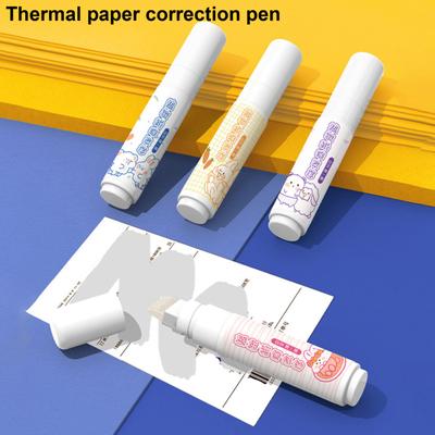 1 ensemble de stylo correcteur de papier thermique, séchage rapide, Protection des informations confidentielles, Mini stylo effaceur de papier sensible à la chaleur pour le bureau