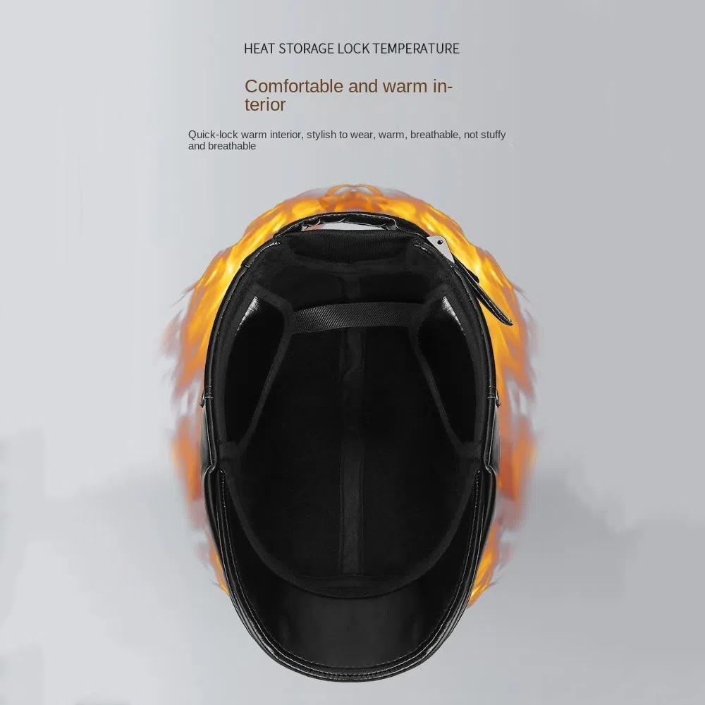 PU Leather Middle-aged Elderly Duck Tongue Hat Short Brim Flat Visor Cap Newsboy Flat Cap  Autumn