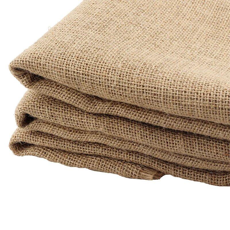 Natural Burlap Fabric Multipurpose Burlap Tree Wrap High Density Jute Fiber,Weed Barrier,Craft Projects DIY Weddings Party Decor