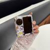 Cartoon Cute Snoopy Charlie friend seat Folding Magsafe Wireless Charge Phone Case For OPPO Find N3Flip N2Flip Magnetic Holder