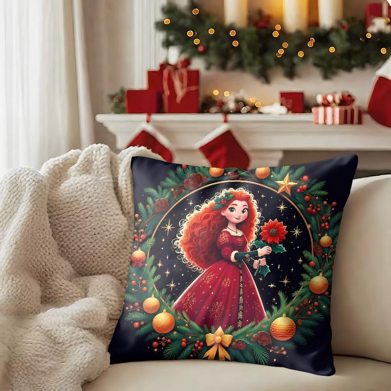

Красочное Рождество: Сказочные деревья и счастливые красавицы на наволочке усиливают ощущение домашней атмосферы 16x16Inch