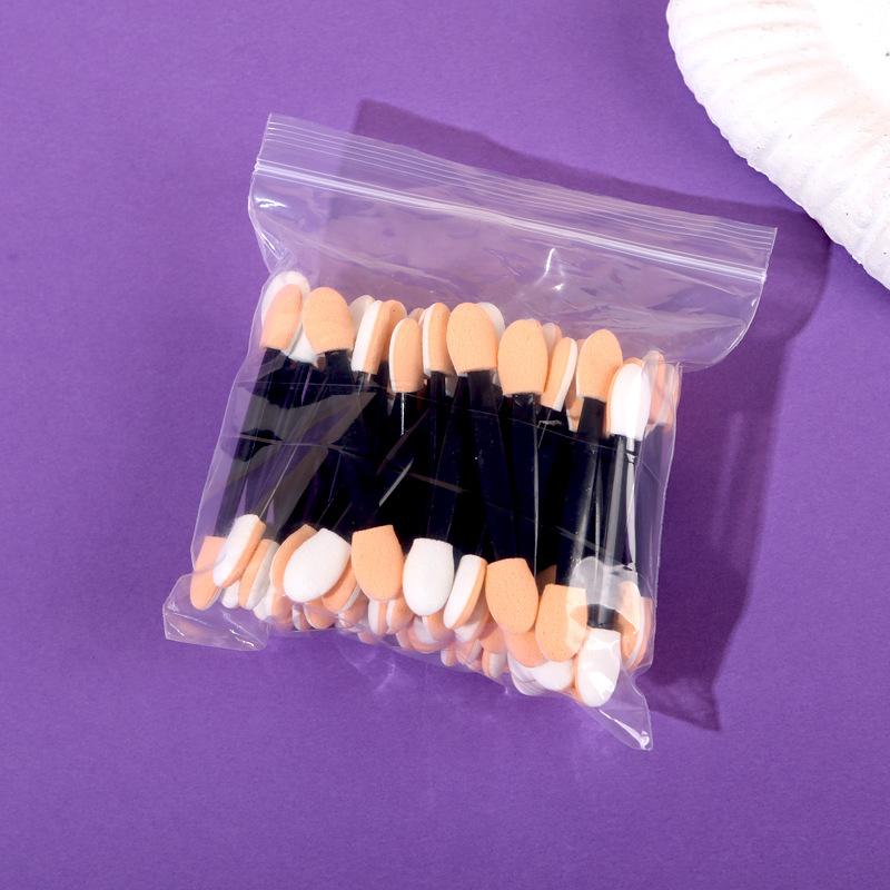 50PCS Disposable Eye Shadow Brushes Dual Sided Sponge Nylon Makeup Eye Shadow Brushes For Cosmetic Applicator Make Up Hot 50pcs