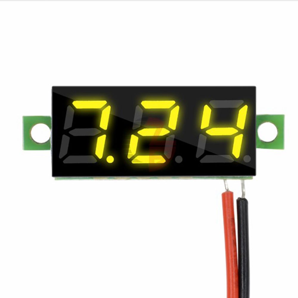 1 stk DC 2,5-30V Testverktøy Mini LED-skjerm 3-sifret Måler Spenning Voltmeter Voltameter Panelmeter
