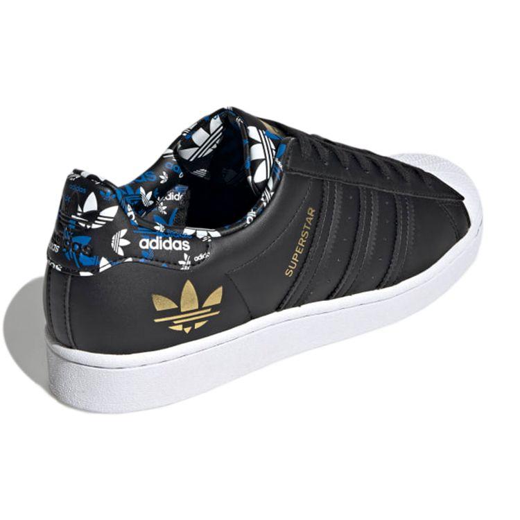 Adidas Superstar Schwarz Gold Metallic Unisex Sneaker Core-Black H00185