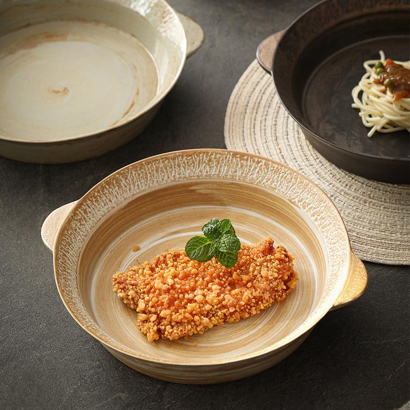 Light Luxury Plate Dish Steak Dining Plate Creative Western Dish Pasta Plate Japanese Tableware Internet Celebrity