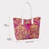Elegant Damask Printed Tote Bag Fashion Casual Large Capacity Daily Shoulder Bag for Women