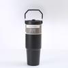 900ml Portable Car Cup Stainless Steel Thermos Cup with Straw Travel Sports Water Bottle With Handle Cover Coffee Vacuum Flask