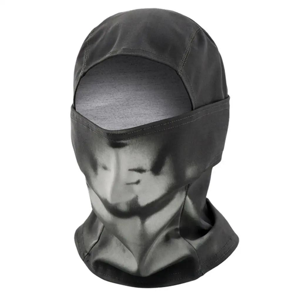 Термоактивная балаклава, меняющая цвет от температуры, Лыжная маска, Полное покрытие головы, Мотоцикл, Для пешего туризма, Велосипеда, Женская, Мужская чёрный