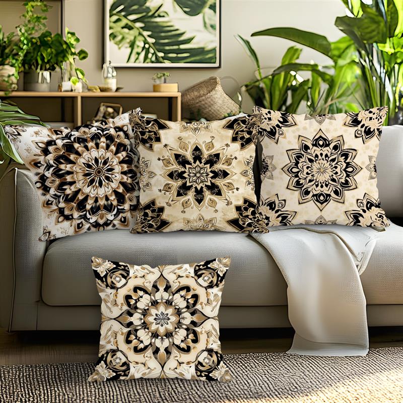 Mandala Pattern Cushions Pillowcase Printed Polyester 45X45Cm Throw Pillow Cover Decorative Sofa Cushion Pillowslip Home Decor