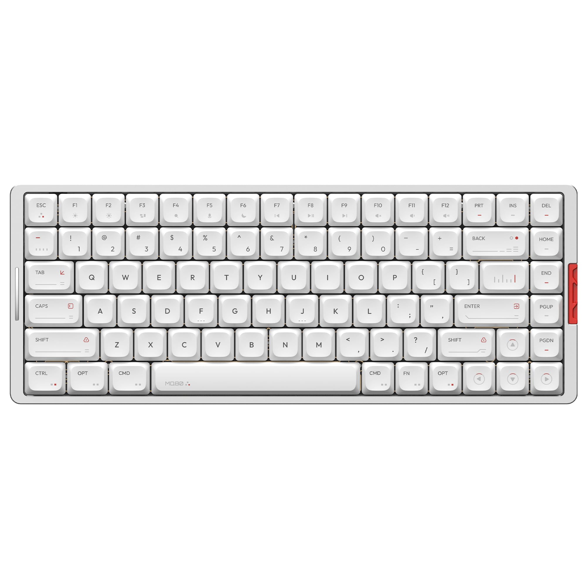 

IQUNIX MQ80 Low Profile Mechanical Full Aluminum Wireless Keyboard with Bluetooth and Wired for Keyboard, 75% Case, 2.4G Receiver, Connection,