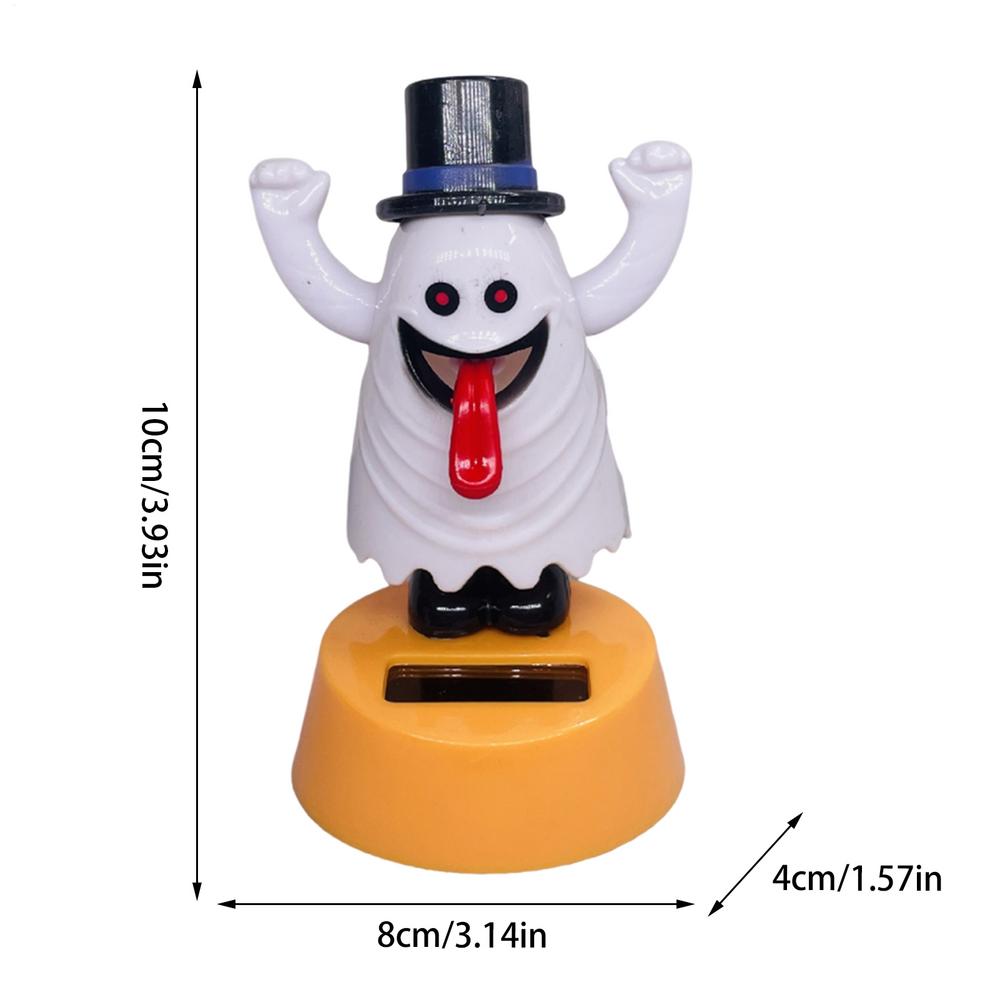 

Solar Powered Dancing Figures Swinging Dancer Ornaments Cartoon Animated Halloween Dashboard Accessories For Automotive Auto белый
