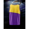 Basketball Vest, Yellow-purple Stitching, No Print Pattern, for Use In Basketball Training Competitions
