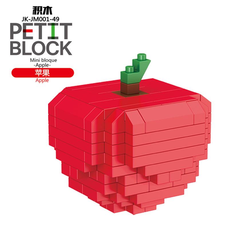 Mini Food Fast Food Fruit 3D Model Building Blocks DIY Wine Burger French Fries Hot Dog Cake Puzzle Assembly Toy Boy Girl Gift
