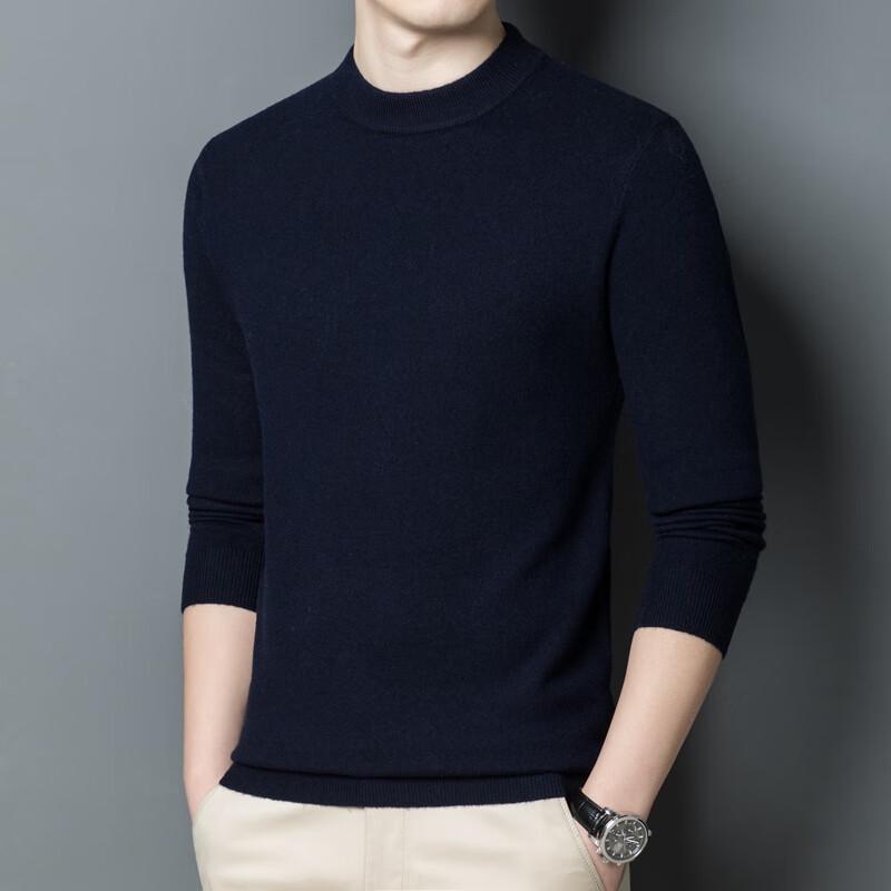 Yiliteng Men's 100% Wool Pullover Turtleneck Sweater YTMFTSJ1063