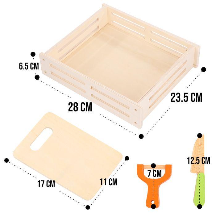 Jeu en bois - GREEN SERIES - Coffret XXL fruits et légumes - 37 pièces - Magnétiques - À partir de 3 ans