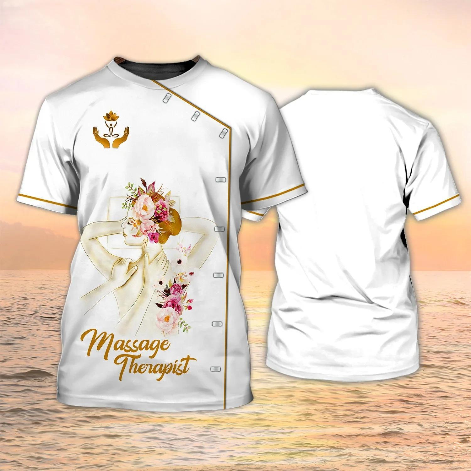 

Футболка с изображением массажиста, футболка с 3D-принтом, унисекс, летний стиль, повседневная футболка S