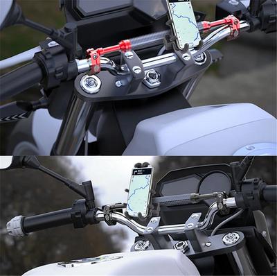 New 22Mm Carbon Fiber Cnc Motorcycle Handlebar Cross Bar Perch Holder Adjustable