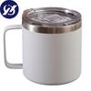 12oz Vacuum Mug Heat-resistant Leak-proof Double-layered Lidded Stainless Steel Coffee Milk Water Mug Office Supplies