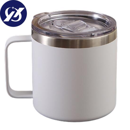 12oz Vacuum Mug Heat-resistant Leak-proof Double-layered Lidded Stainless Steel Coffee Milk Water Mug Office Supplies