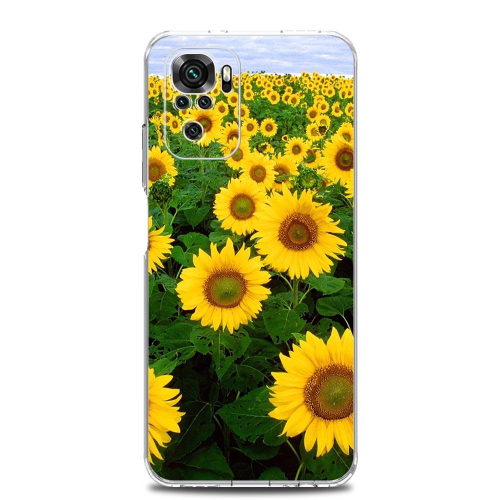 Phone Case For Xiaomi Redmi Note 15 14 13 12 4G 10 11 Pro Plus 5G 14C 13C 12C 10C TPU Cover Pretty Sunflower Flower Summer