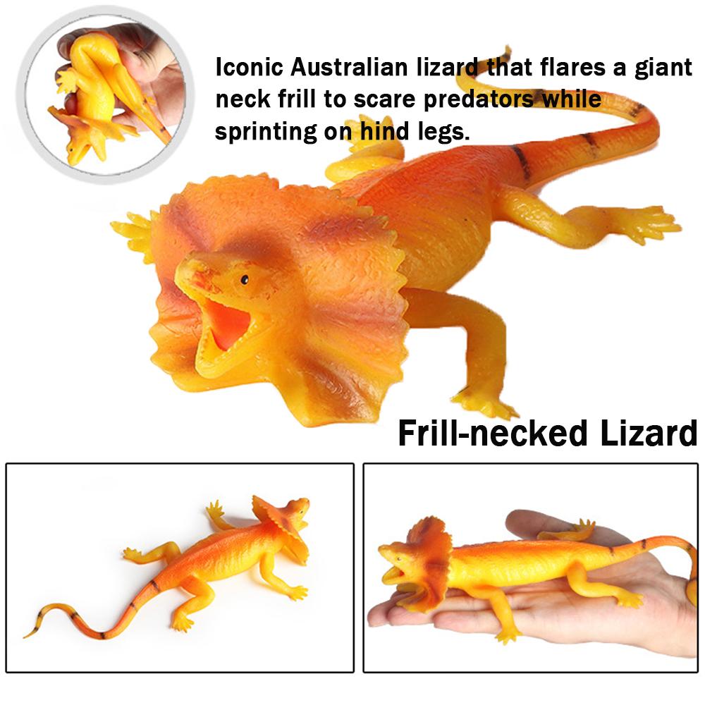 TPR Gerçekçi Kertenkele Oyuncak, Yüksek Kalite, Yumuşak Dayanıklı Yıkanabilir Ultra Detaylı Tasarım, Doğum Günü, Noel ve Okula Dönüş Hediyesi