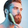 Men Beard Brush with Handle Nylon Beard Brush Home Boar Bristle Ergonomic Carved Salon Men Mustache