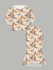 3D Flower Printed Classical Totem Women's Print, Fashionable Large-sized, Elegant, Versatile for All Seasons. T-shirt, Skirt and Set